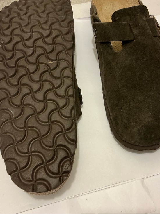 Birkenstock  Boston Mocha Suede Leather Soft Footbed Men’s  Clog Sandals size 11 main image 5